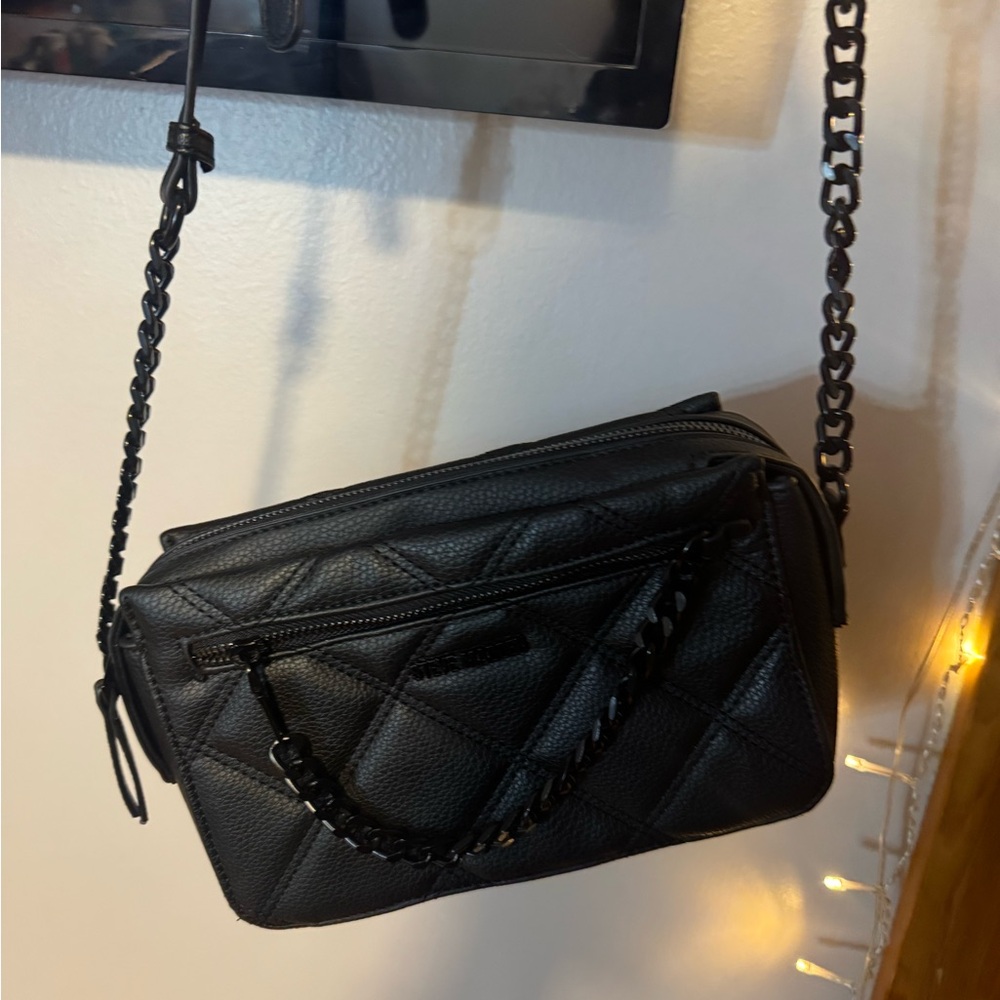 Steve Madden Black Crossbody Bag with Chain Strap